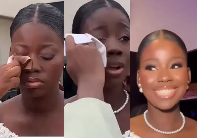 Bride forced to clean her makeup, removes jewellery as pastor says he doesn’t like it