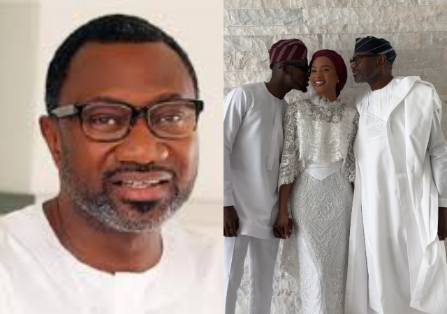 Billionaire Femi Otedola’s reaction to Mr Eazi kissing Temi in his presence goes viral