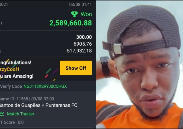 Nigerian man wins N2.5 million bet few days after crying out over hunger