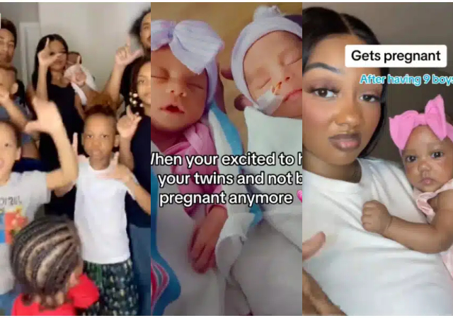 Mom of 9 boys thrilled as she finally welcomes baby girl
