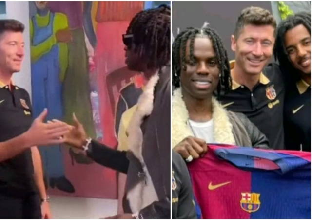Rema’s Dance Lesson to Barcelona Players, Lewandowski, Raphina, others spark viral sensation