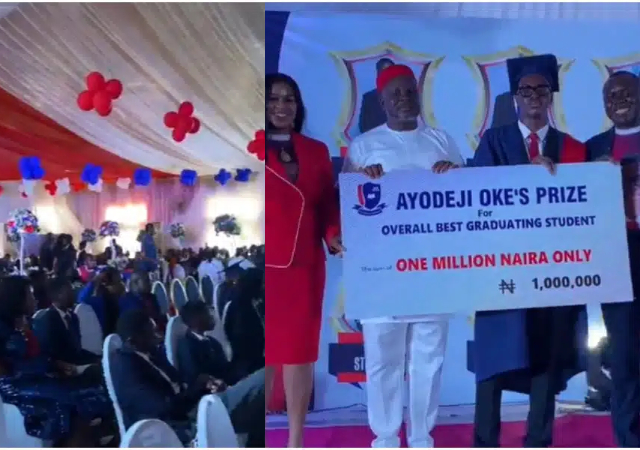 Academic genius  receives N1,000,000 cash prize for being ‘overall best graduating student’