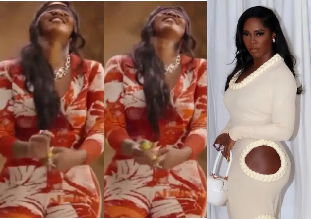 Video of Tiwa Savage seriously ‘caressing’ ‘banana’ sparks reactions online