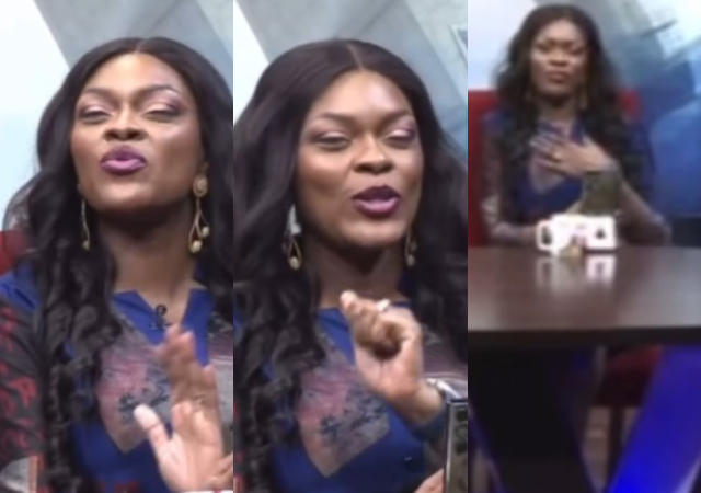 Tope Mark-Odigie tackled by show caller over her outfit on live TV