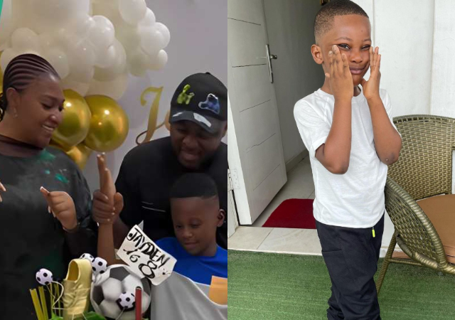 Actress Lilian Esoro and ex-husband Ubi Franklin reunite to celebrate son’s 8th birthday