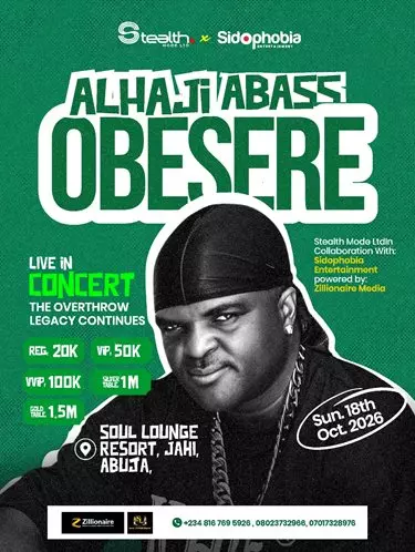 ALHAJI ABASS AKANDE OBESERRE LIVE IN CONCERT  “OVERFLOW– THE LAGACY CONTINUES”