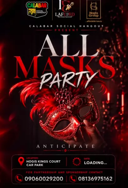 CALABAR SOCIAL HANGOUT : ALL MASKS PARTY