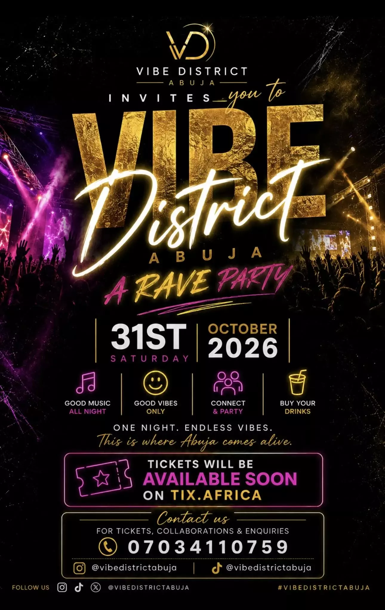 VIBE DISTRICT ABUJA: THE RAVE — BLUEPEAK TALENT & EVENT