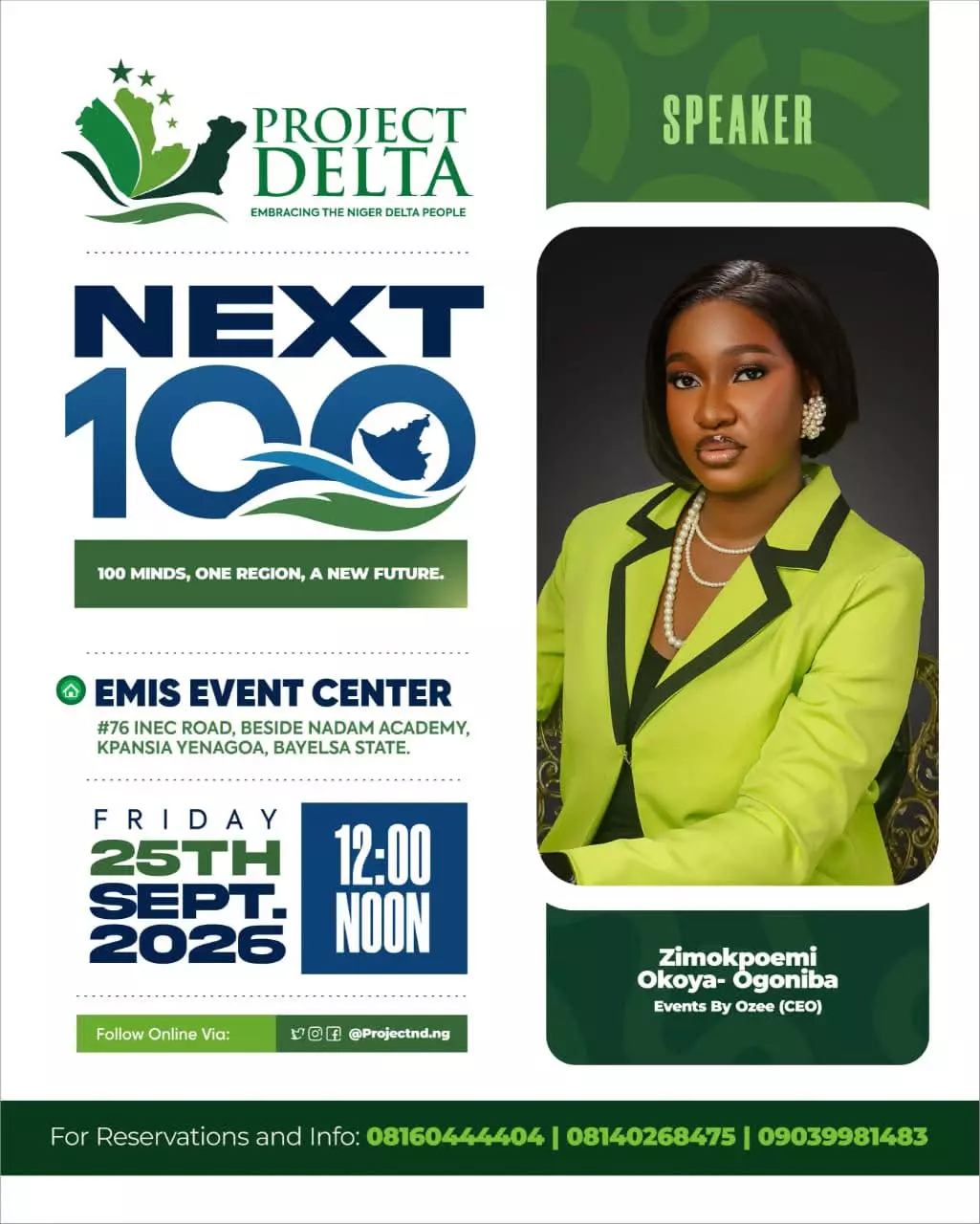 NIGER DELTA NEXT 100 — YENEGOA