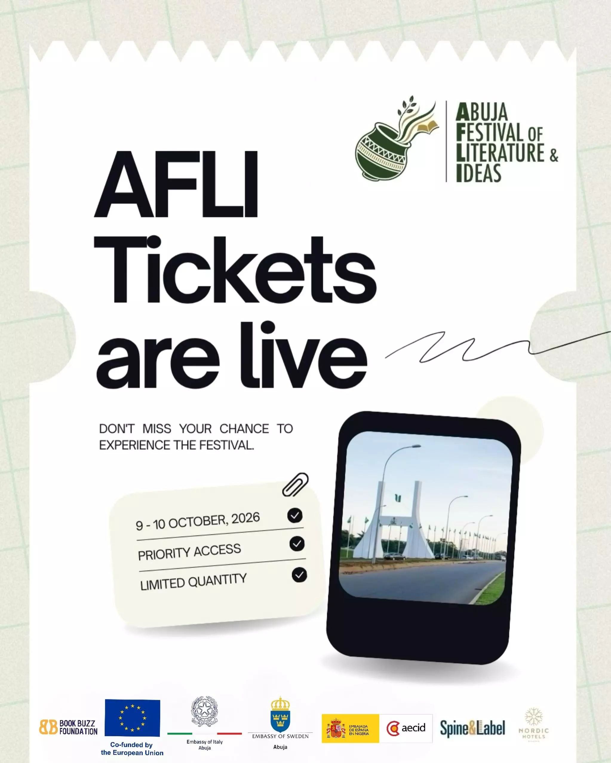ABUJA FESTIVAL OF LITERATURE & IDEAS (AFLI) 2026 — BOOK BUZZ FOUNDATION