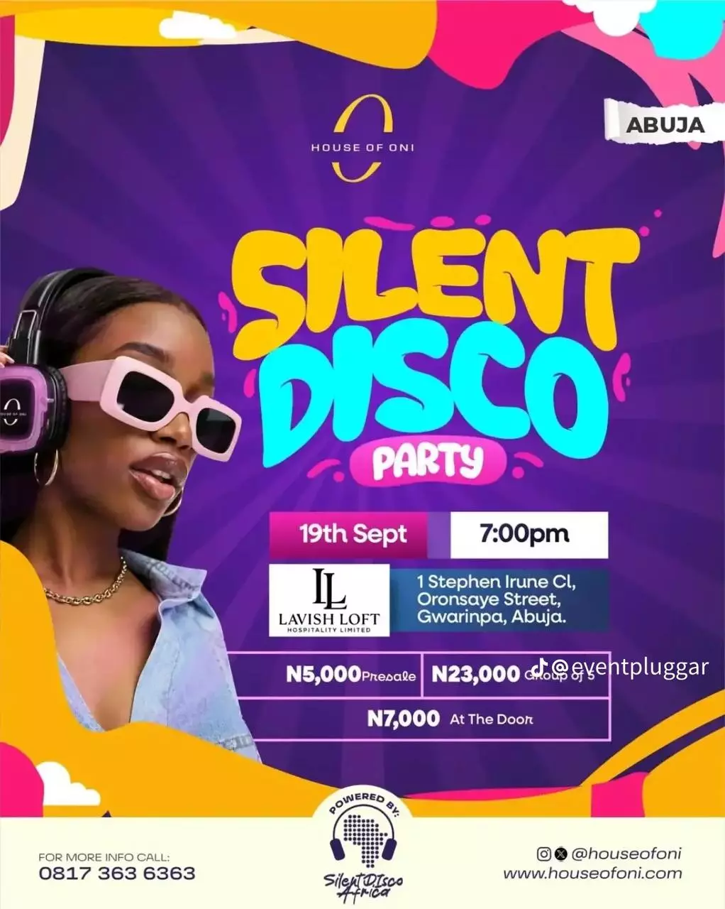 HOUSE OF ONI PRESENTS: SILENT DISCO PARTY – ABUJA