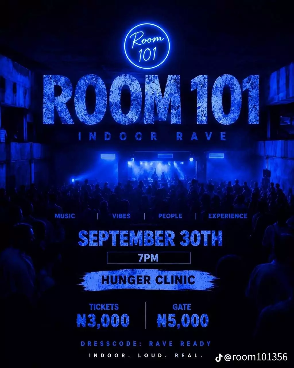 ROOM 101 INDOOR  — DARK ROOM RAVE