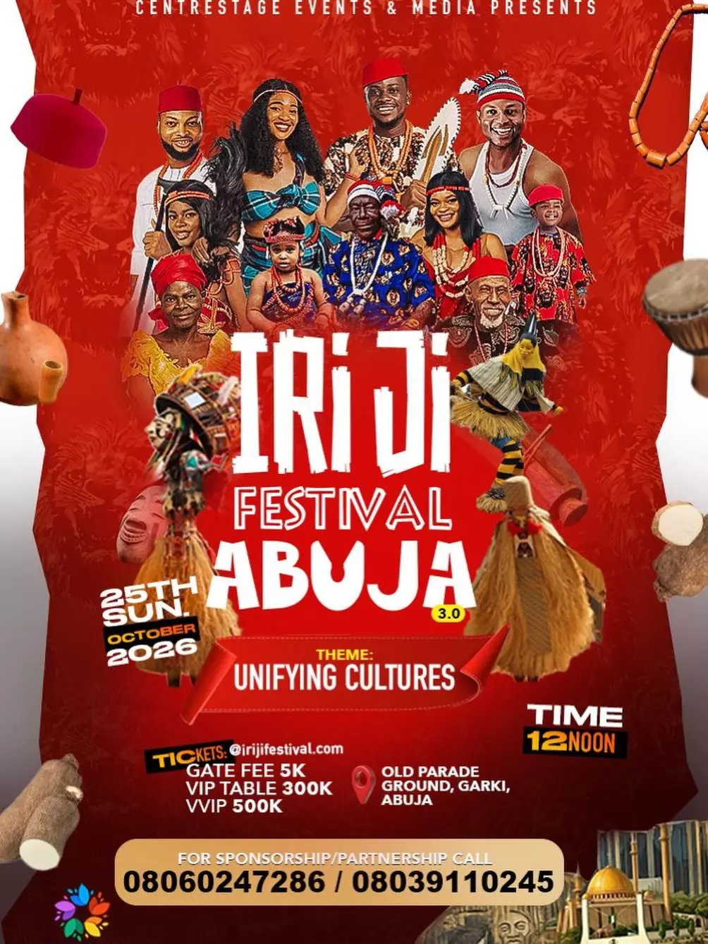 CENTRESTAGE EVENTS & MEDIA PRESENTS: IRiJI FESTIVAL ABUJA 3.0