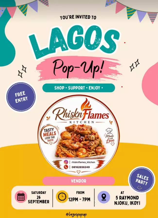 RHISKNFLAMES KITCHEN — LAGOS POP-UP