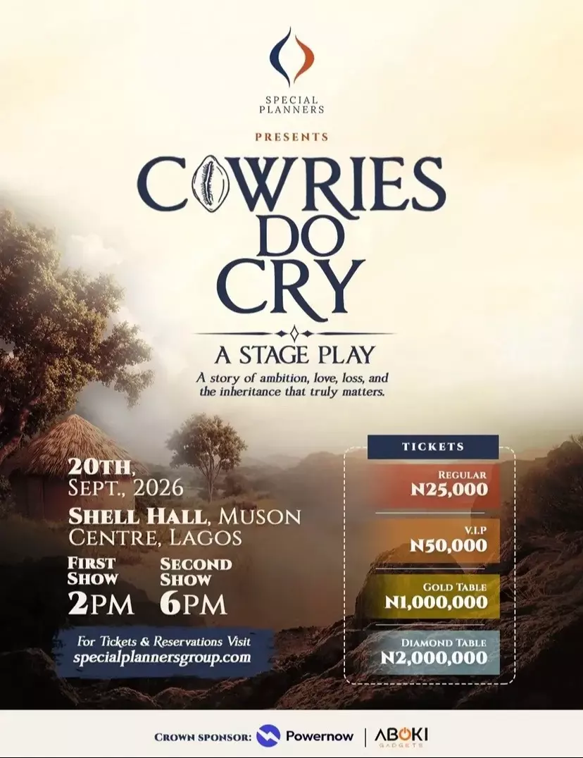 COWRIES DO CRY — A STAGE PLAY