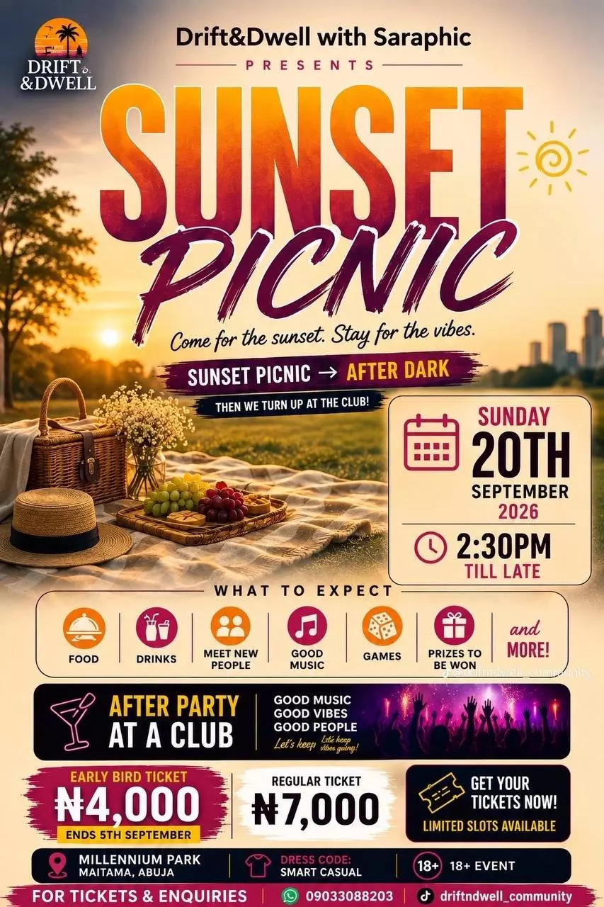 DRIFT & DWELL WITH SARAPHIC: SUNSET PICNIC