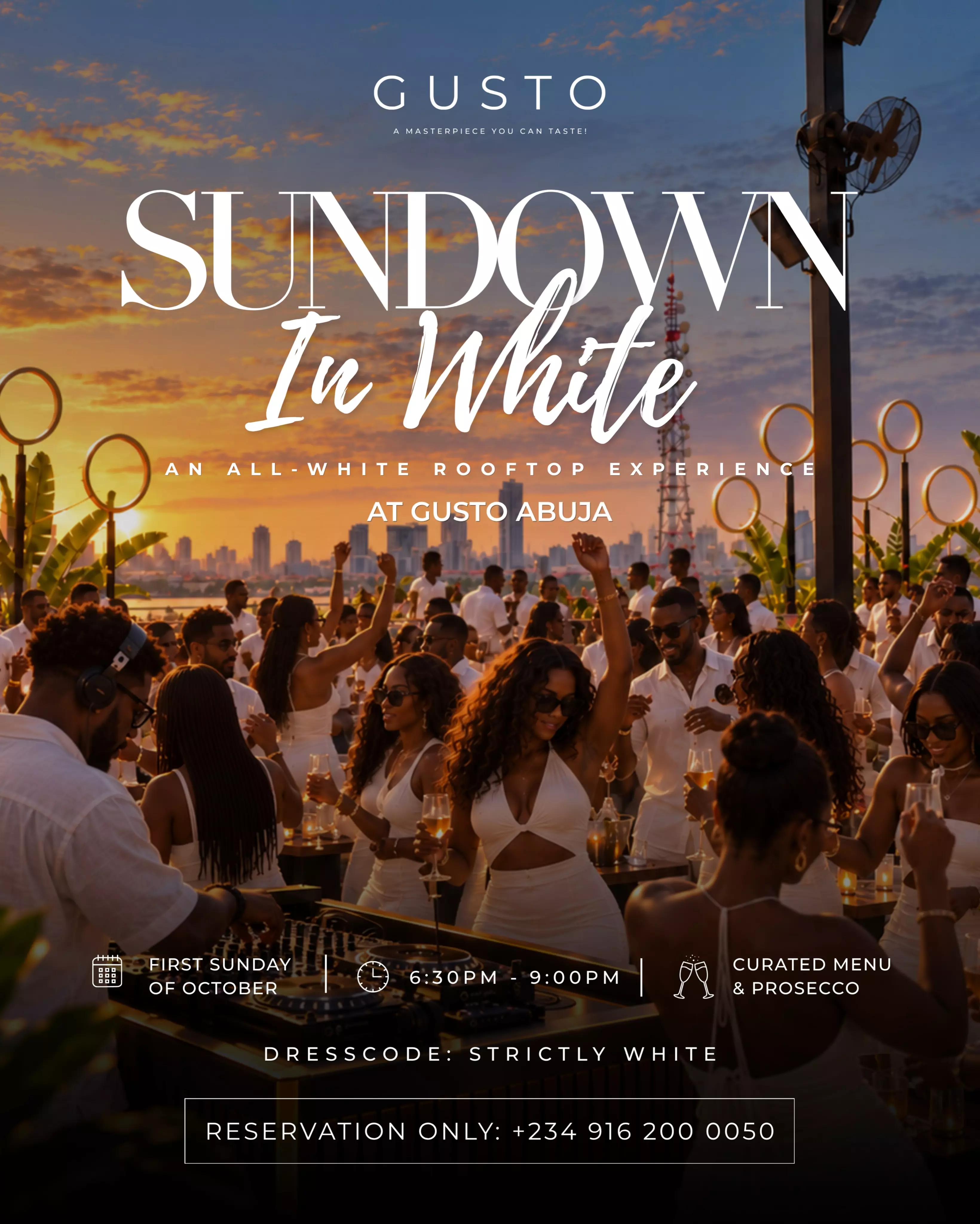 GUSTO ABUJA PRESENTS: SUNDOWN IN WHITE 2026