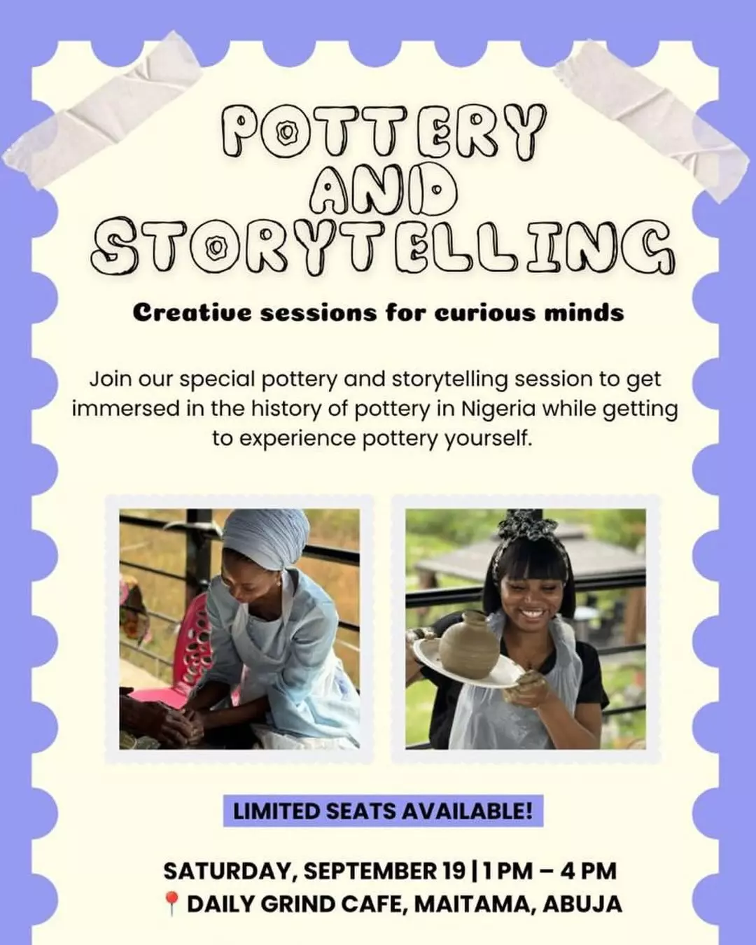 POTTERY AND STORYTELLING – CREATIVE SESSIONS FOR CURIOUS MINDS