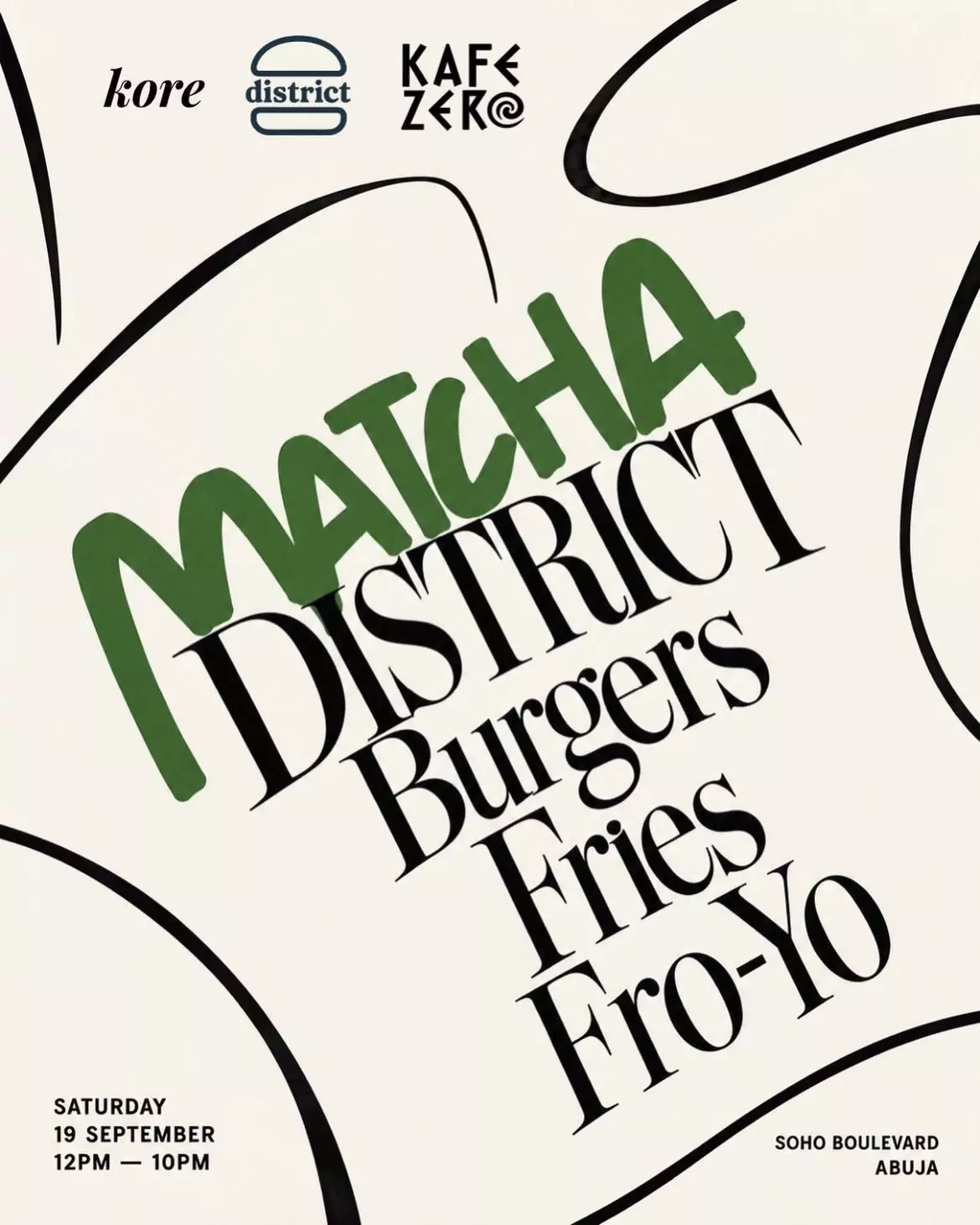 MATCHA DISTRICT — BURGERS, FRIES & FRO-YO