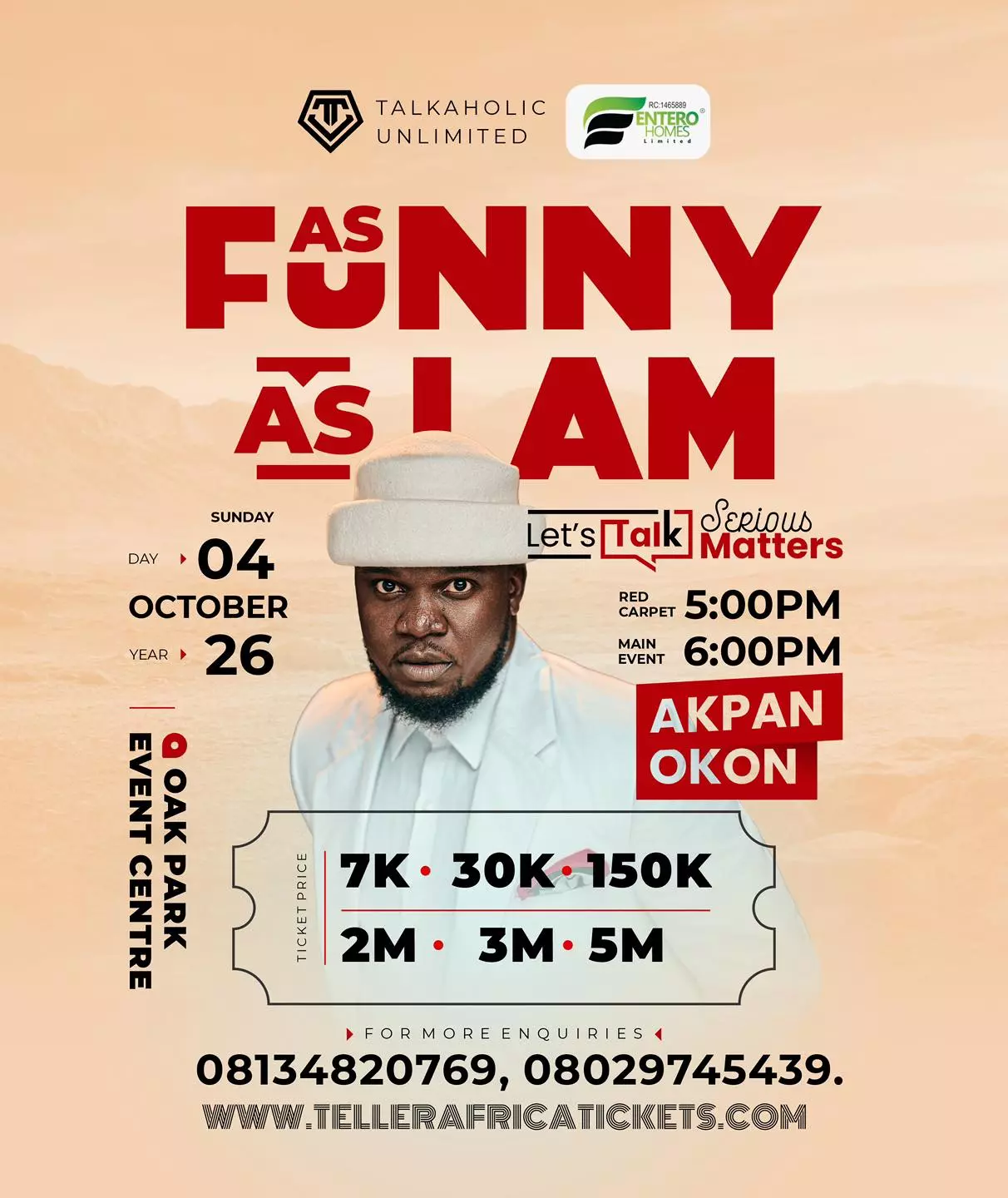 AS FUNNY AS I AM – LET’S TALK SERIOUS MATTER