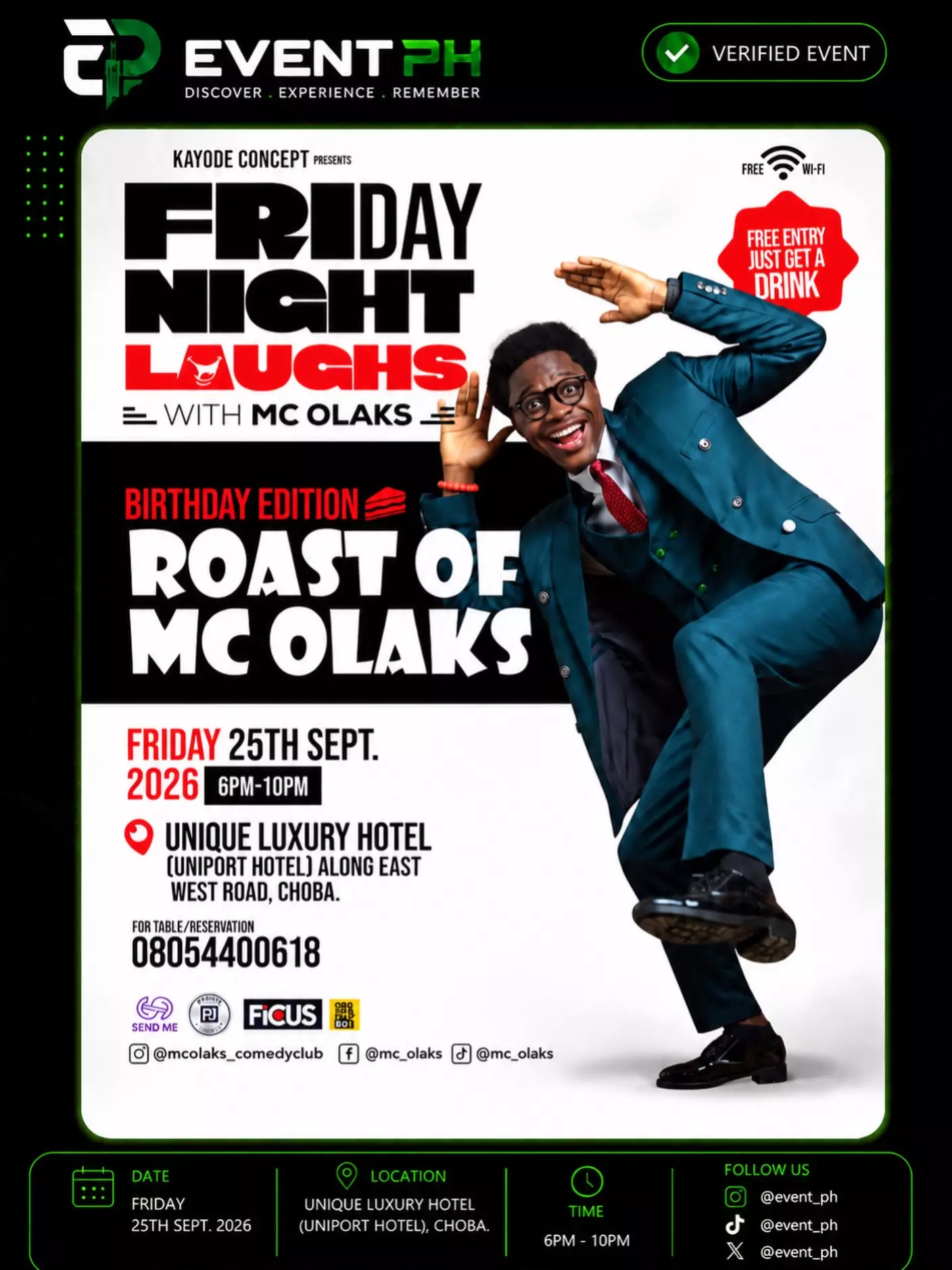 FRIDAY NIGHT LAUGH: ROAST OF MC OLAKS