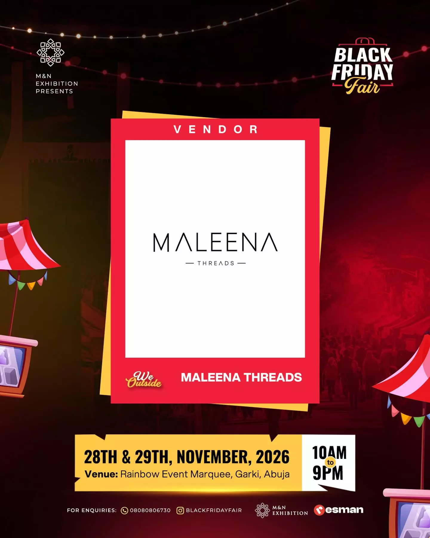 M&N EXHIBITION PRESENTS: BLACK FRIDAY FAIR – MALEENA THREADS