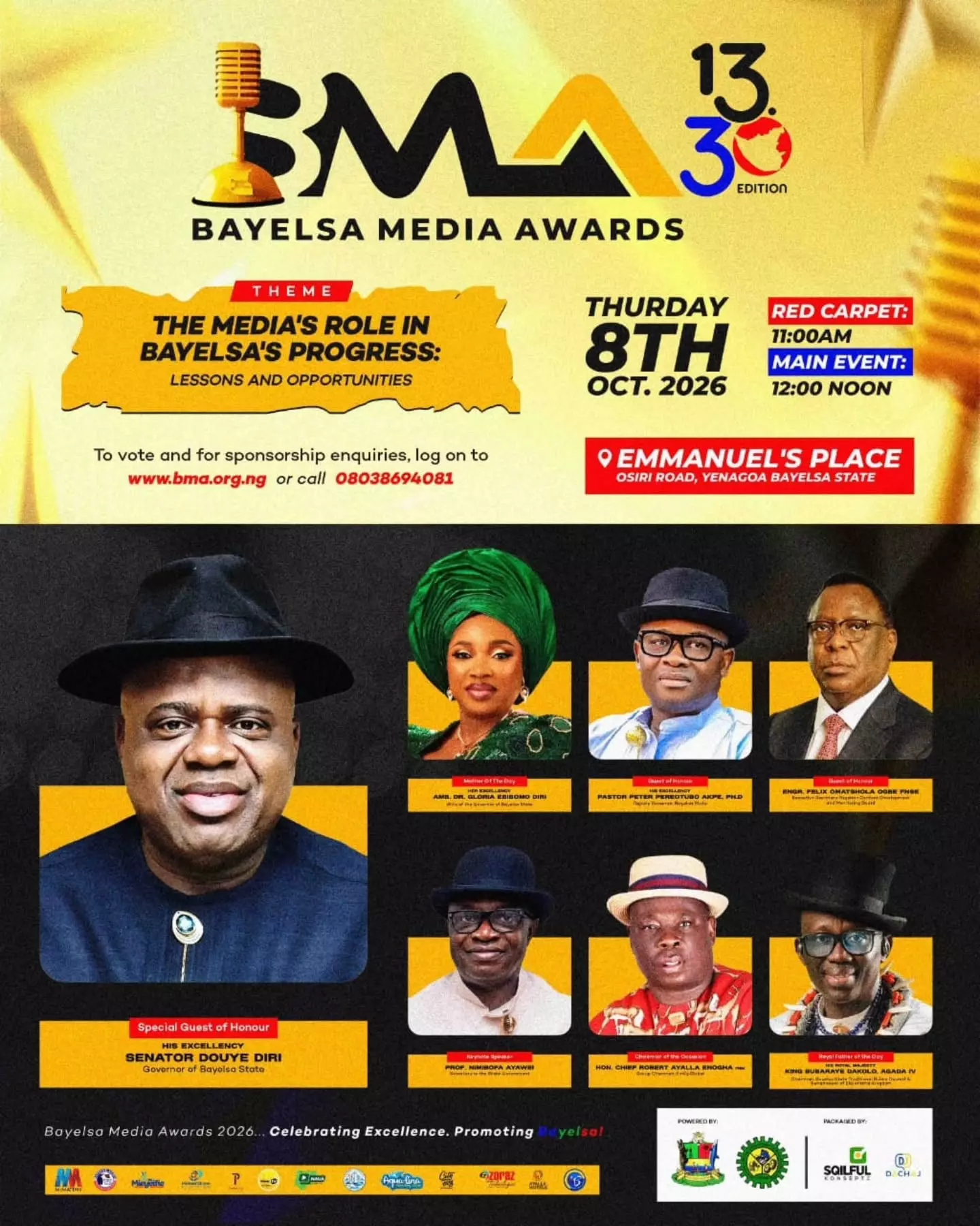 BAYELSA MEDIA AWARDS 2026 _13.30 EDITION
