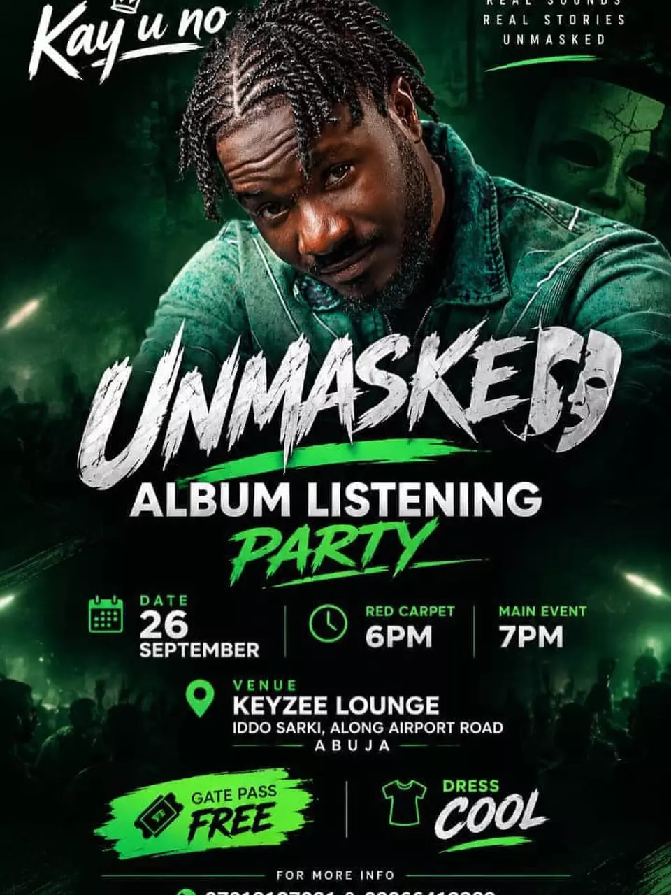 UNMASKED ALBUM LISTENING PARTY — KAY’U NO