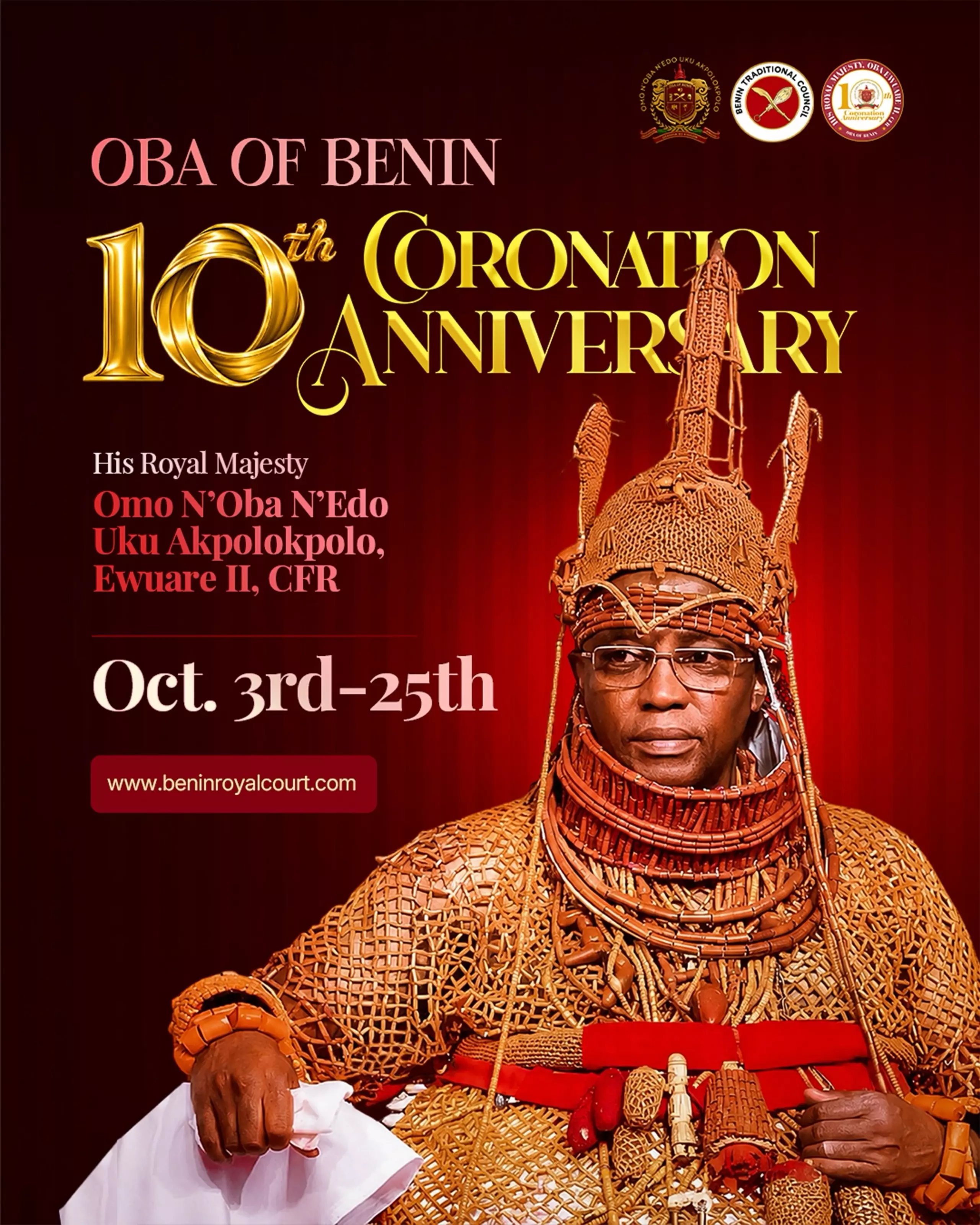 10TH CORONATION ANNIVERSARY OF OBA EWUARE II