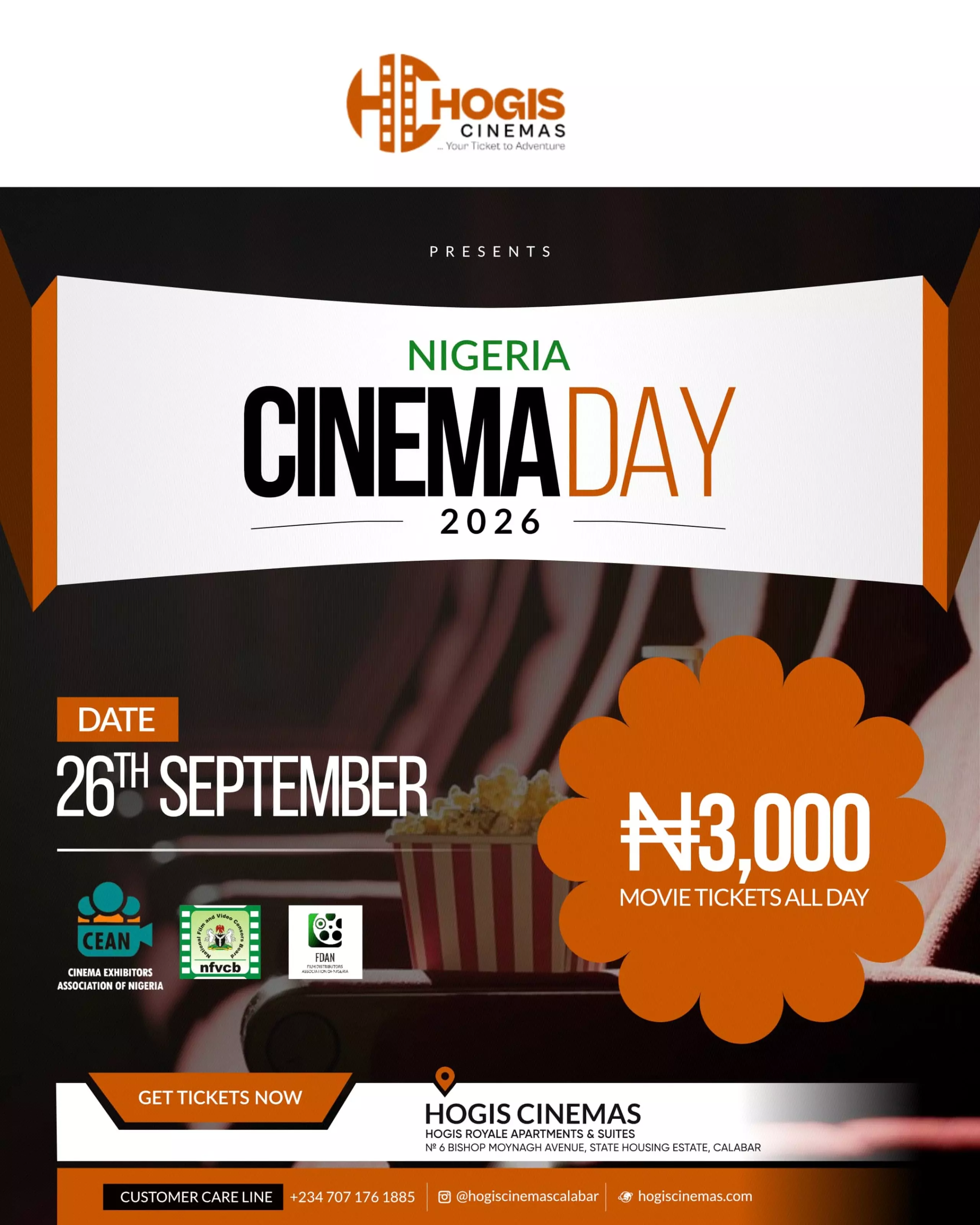 NIGERIA CINEMA DAY 2026 — HOGIS CINEMA