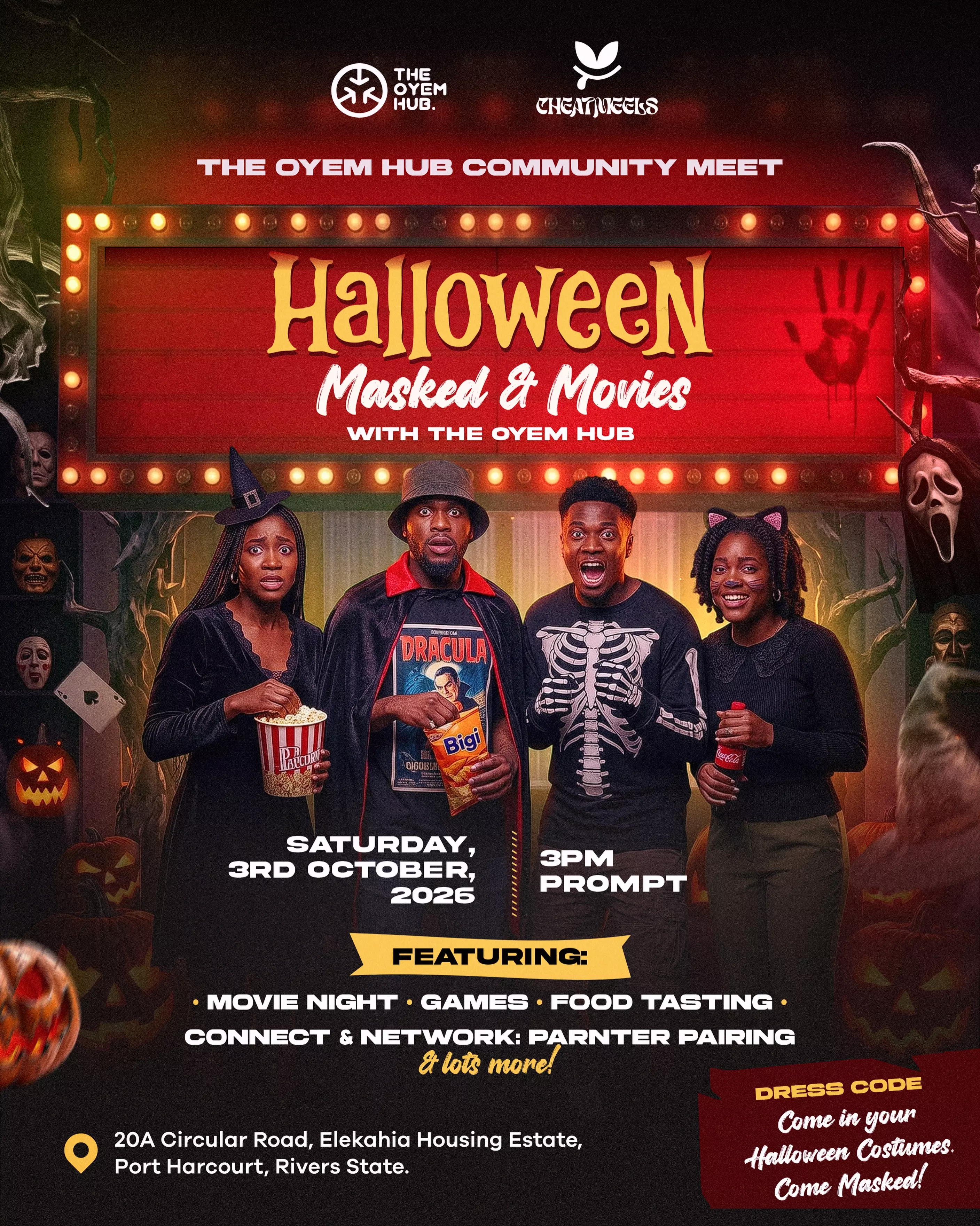 HALLOWEEN MASKED & MOVIES — THE OYEM HUB