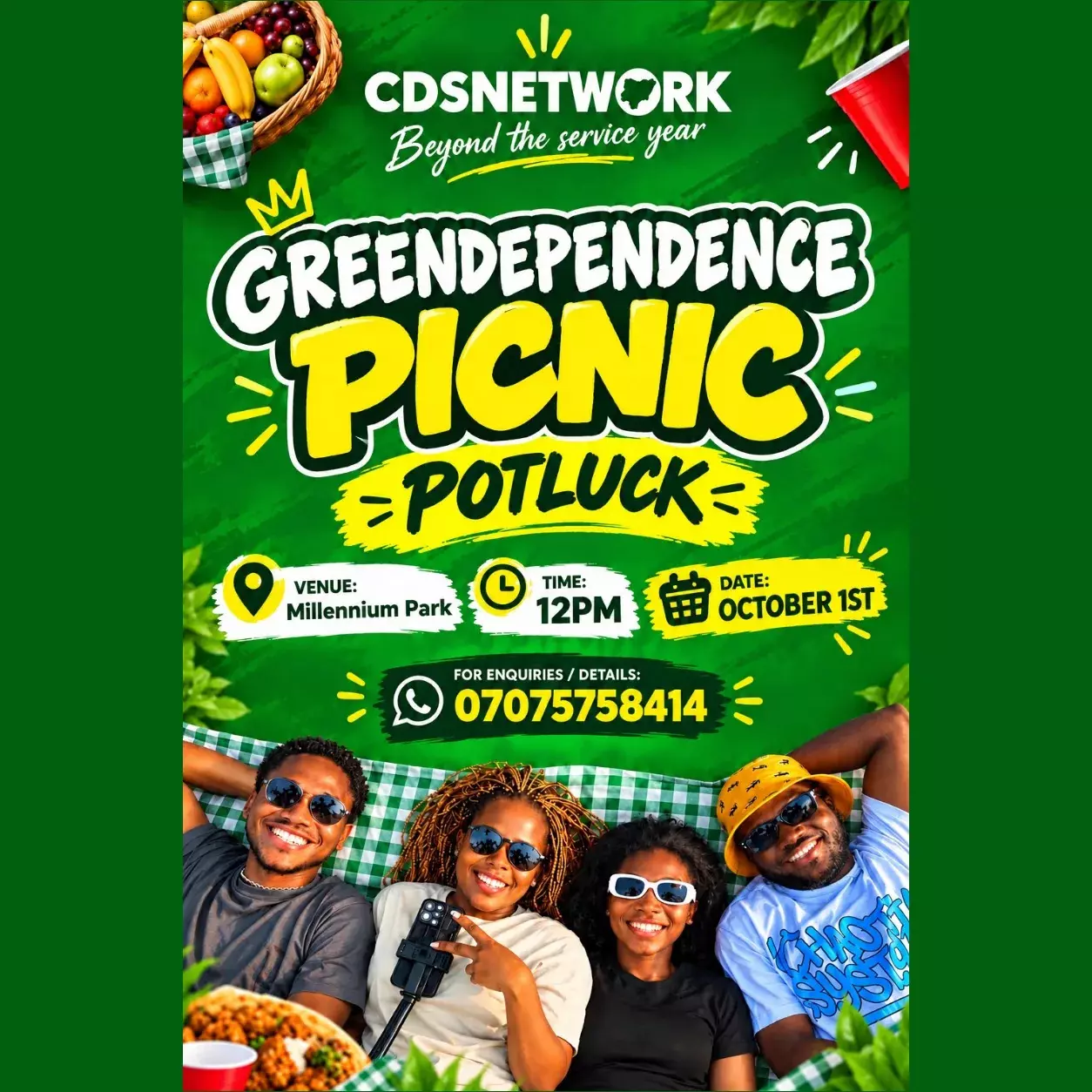 CDSNETWORK GREENDEPENDENCE PICNIC – POTLUCK