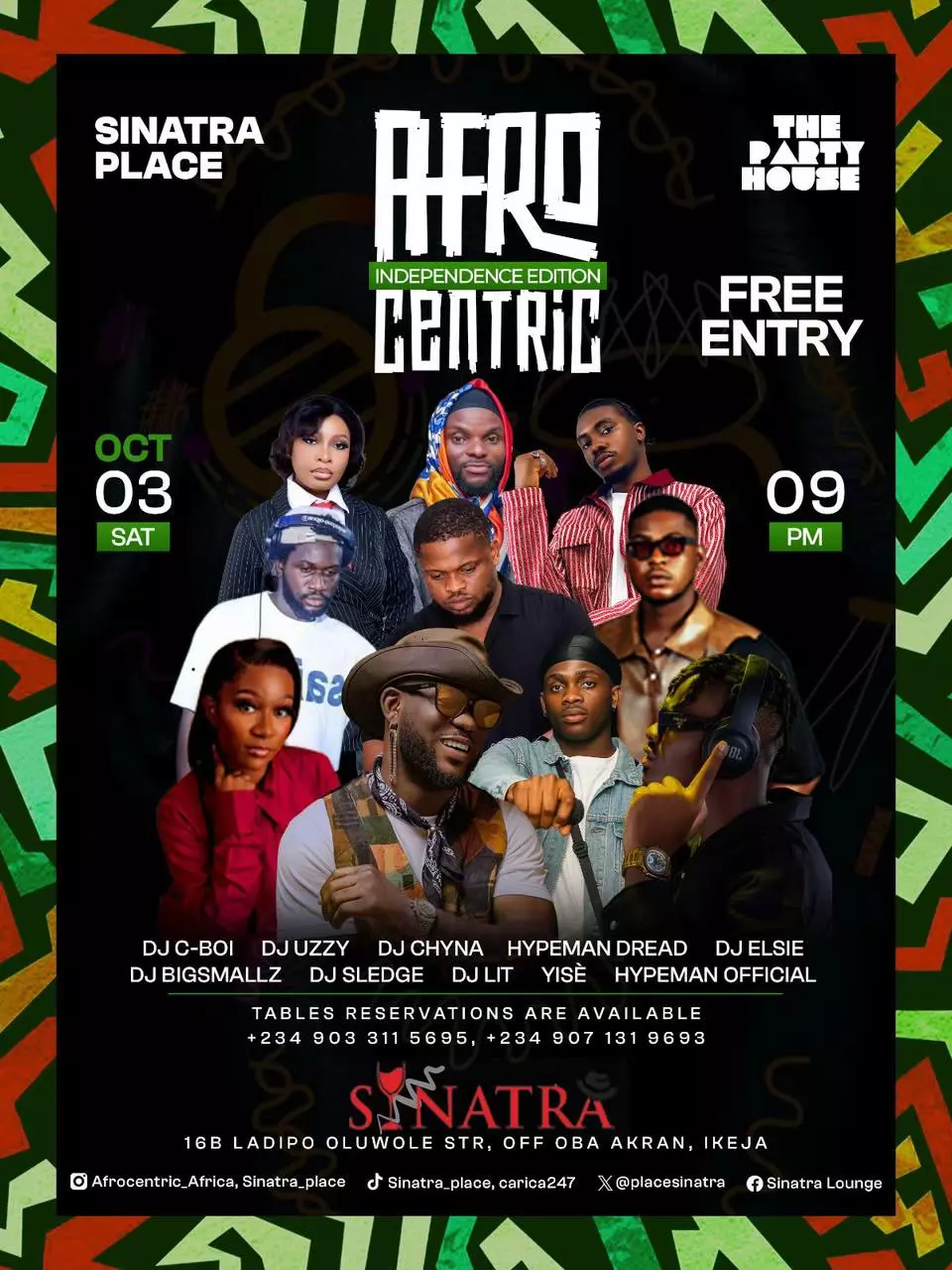 AFRO CENTRAL — INDEPENDENCE EDITION BY SINATRA PLACE