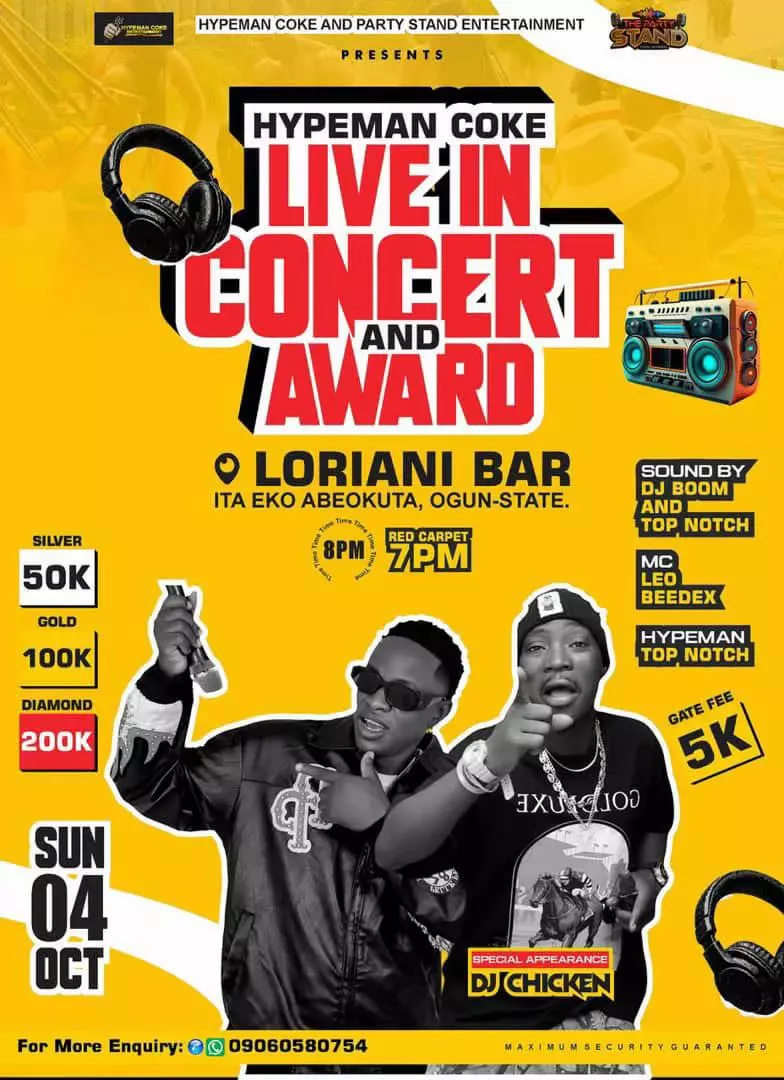 HYPEMAN COKE LIVE IN CONCERT AND AWARD