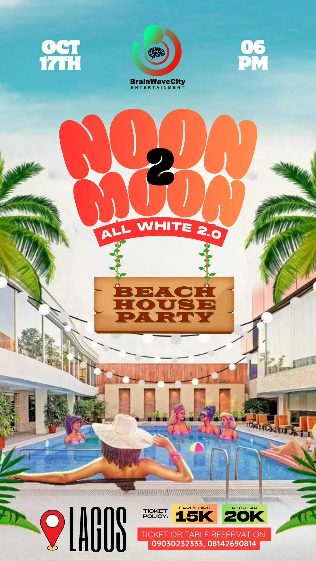 MOON 2 NOON ALL WHITE 2.0 BEACH HOUSE PARTY
