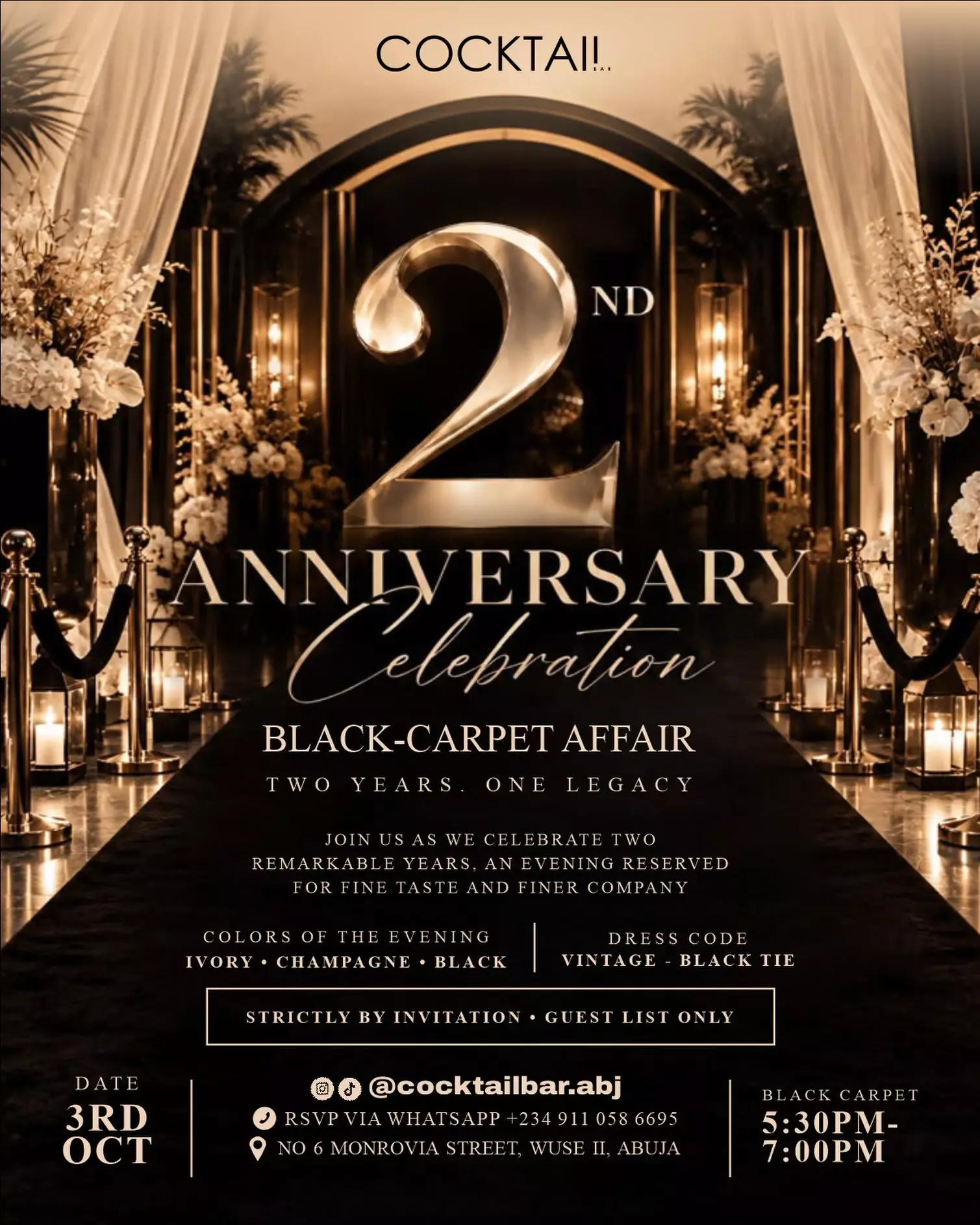 COCKTAIL BAR ABJ 2ND ANNIVERSARY CELEBRATION