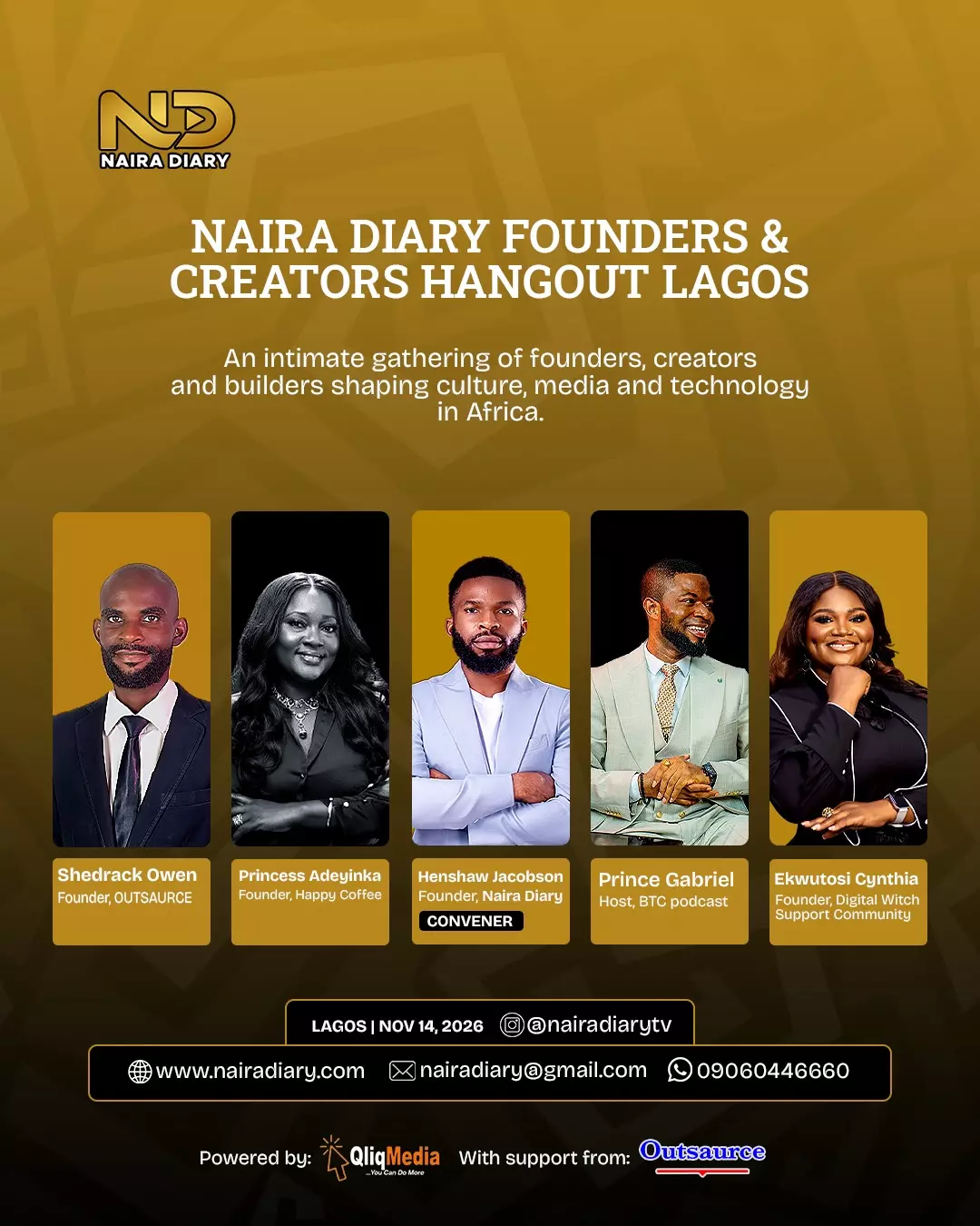 NAIRA DIARY FOUNDERS & CREATORS HANGOUT LAGOS