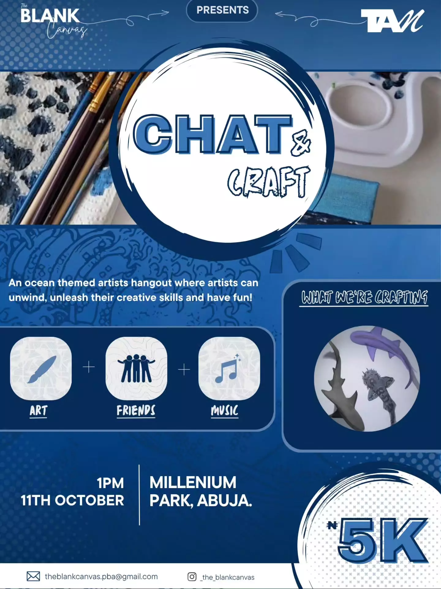 THE BLANK CANVAS PRESENTS: CHAT & CRAFT