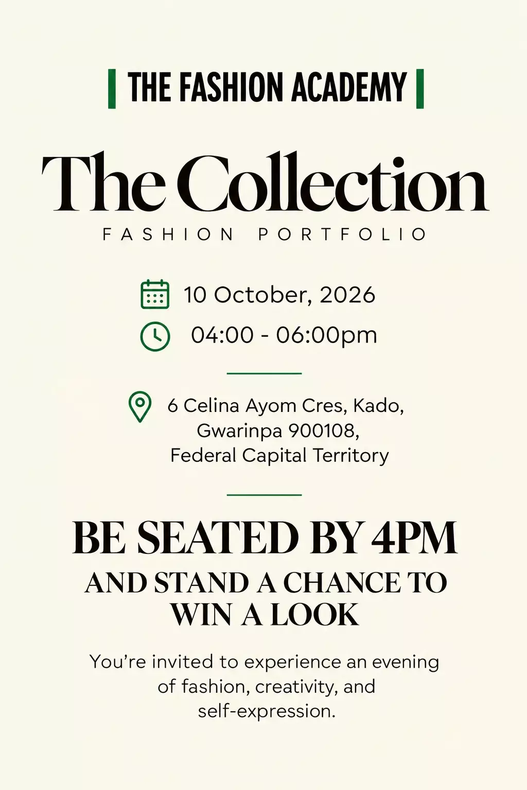 THE FASHION ACADEMY : THE COLLECTION