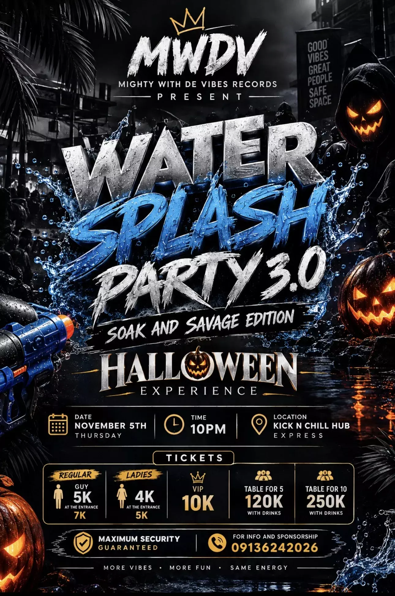 MWDV WATER SPLASH PARTY 3.0 – HALLOWEEN EXPERIENCE