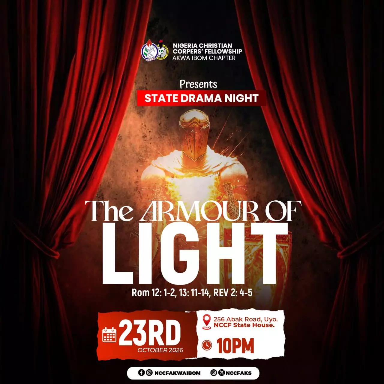 THE ARMOUR OF LIGHT – STATE DRAMA NIGHT