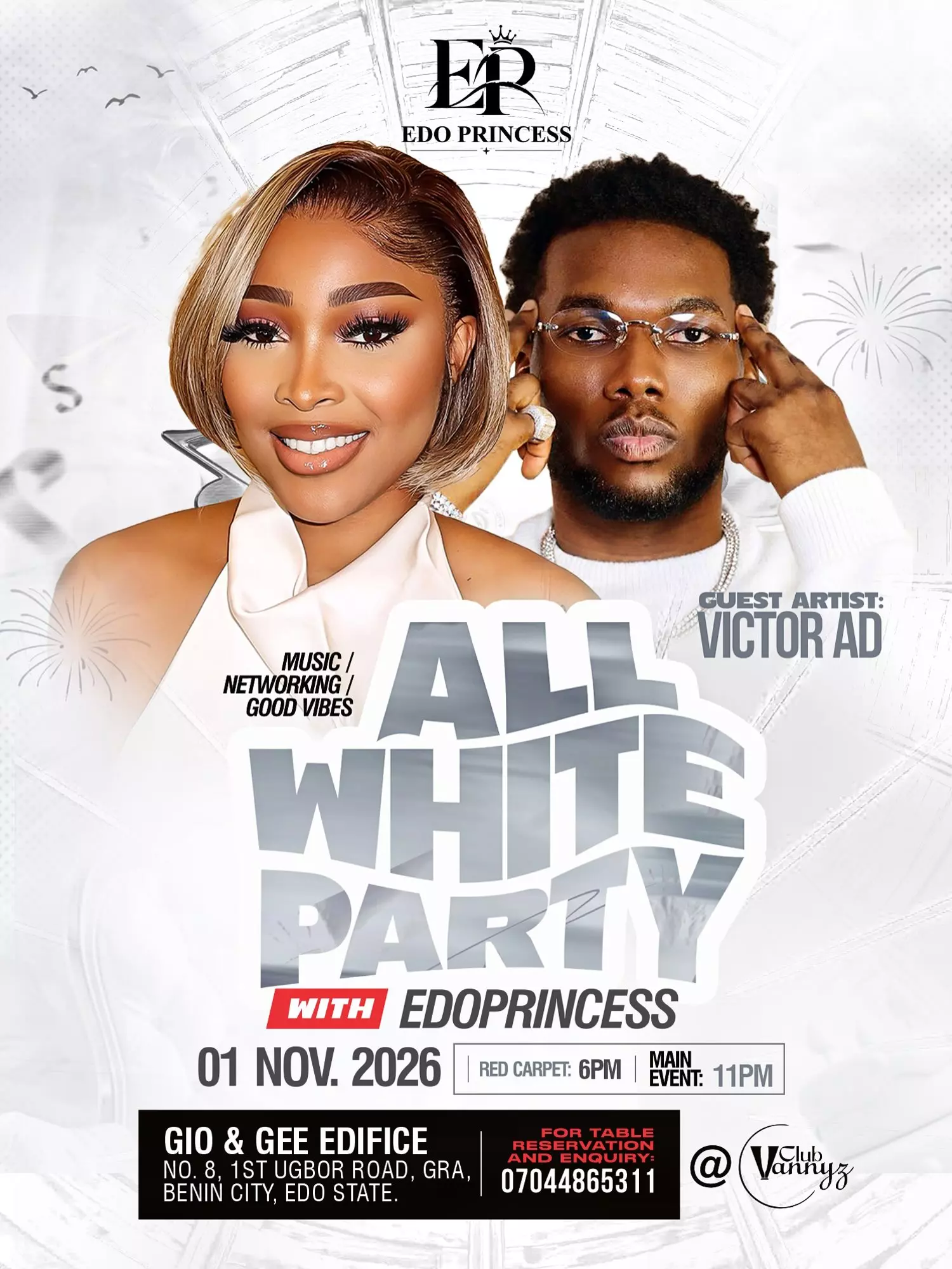 ALL WHITE PARTY WITH EDO PRINCESS
