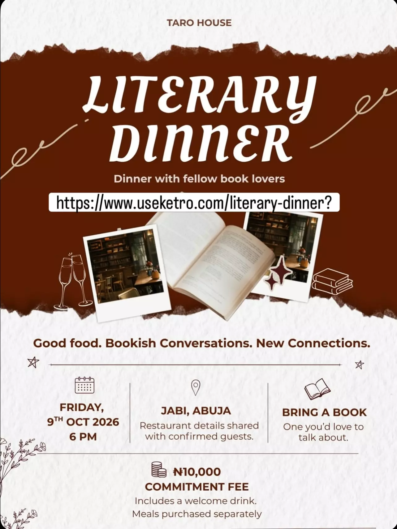 TARO HOUSE LITERARY DINNER 2026