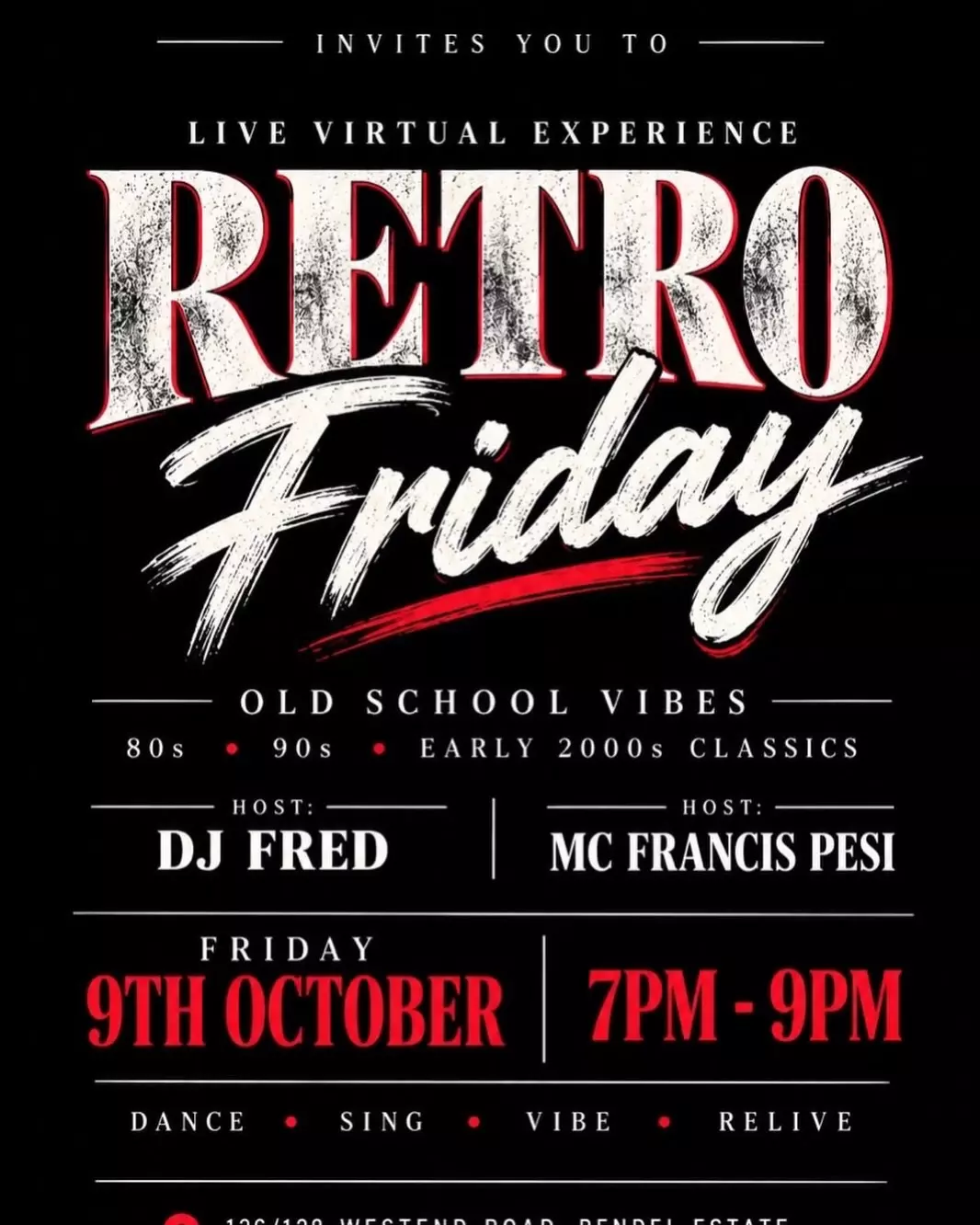 RETRO FRIDAY – LIVE VIRTUAL EXPERIENCE