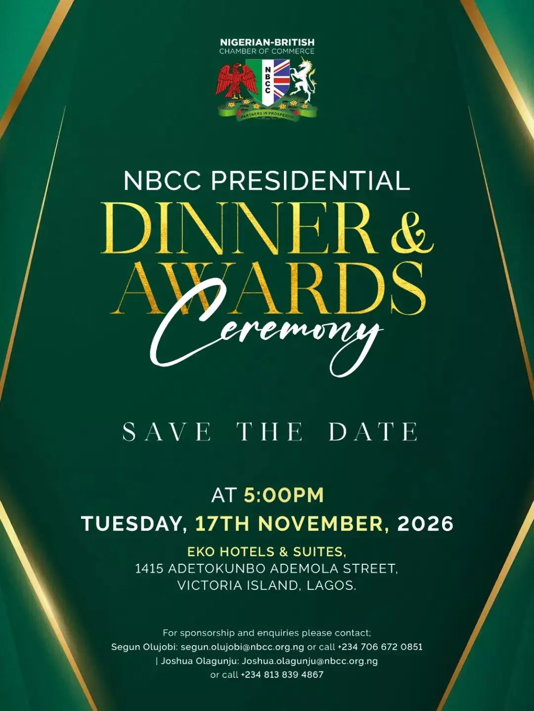 NBCC PRESIDENTIAL DINNER & AWARDS CEREMONY 2026