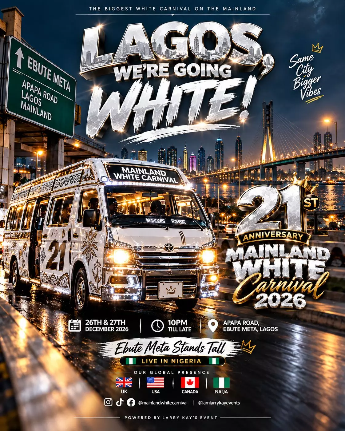 MAINLAND WHITE CARNIVAL 2026 — 21ST ANNIVERSARY