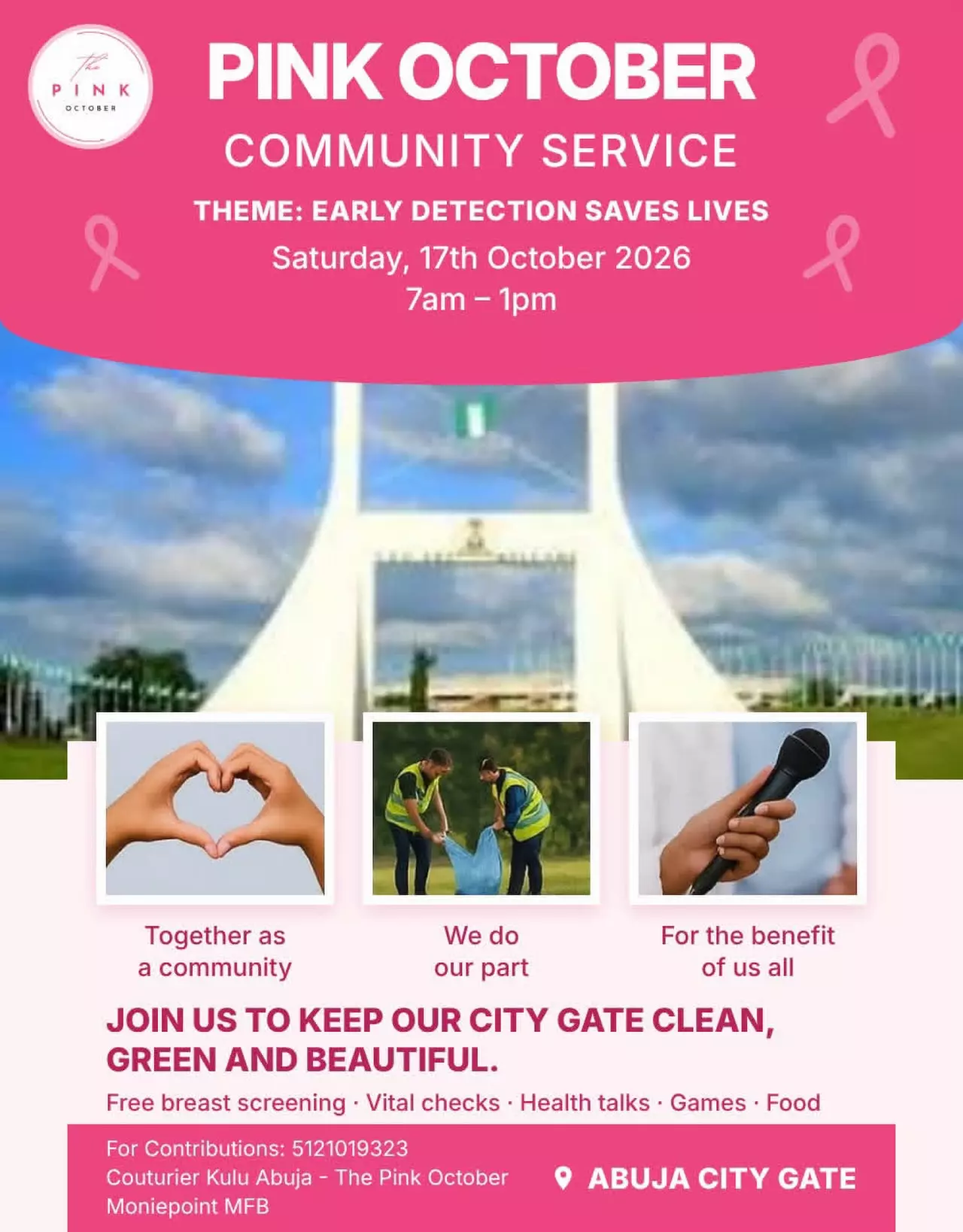 PINK OCTOBER COMMUNITY SERVICE 2026