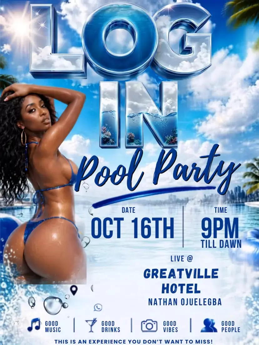 LOG IN POOL PARTY