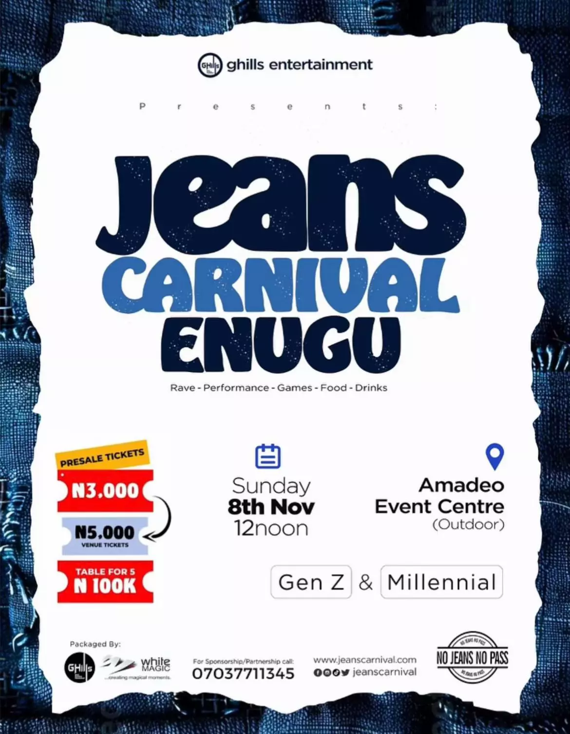 JEANS CARNIVAL ENUGU 2026