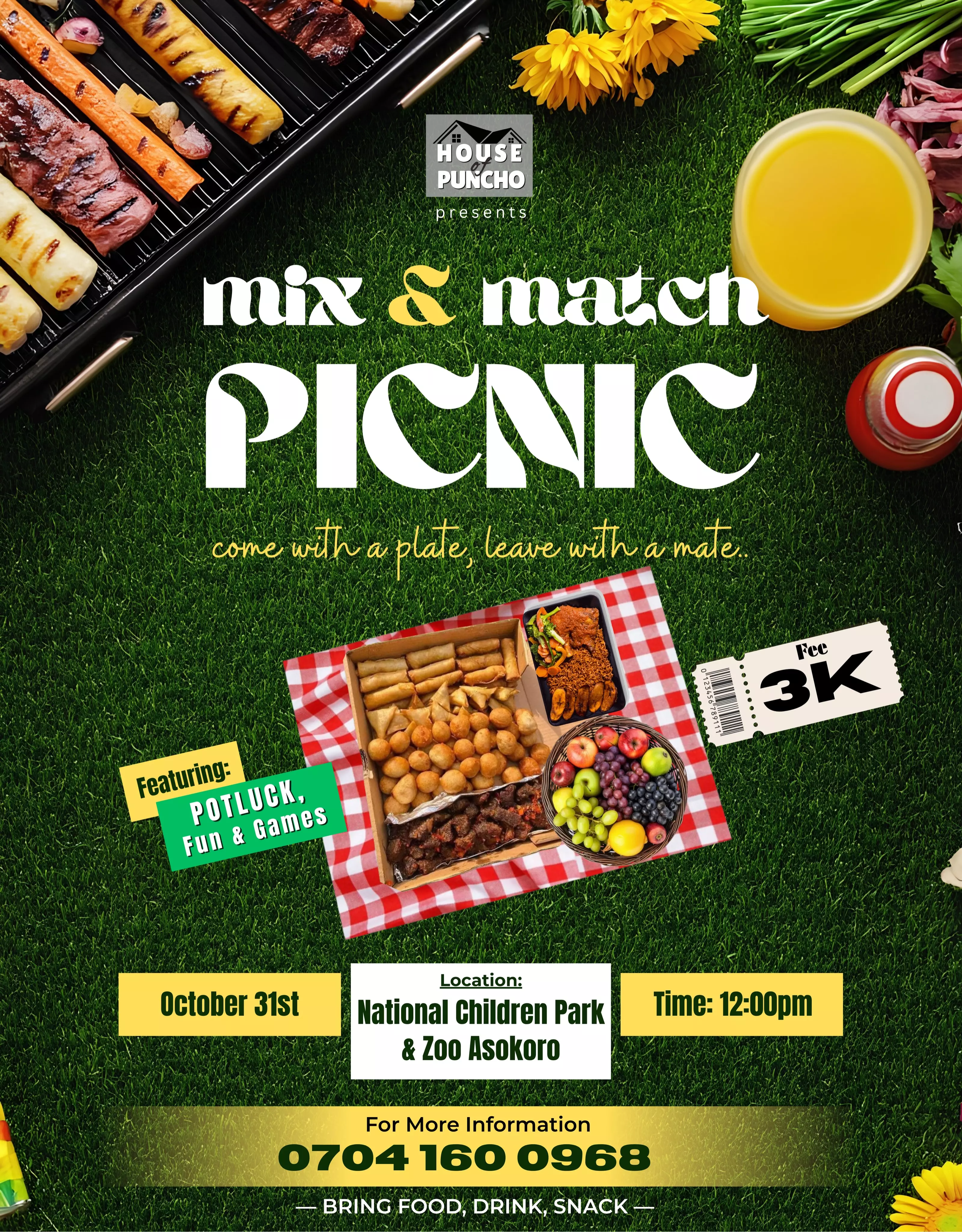 HOUSE PUNCHO : MIX & MATCH PICNIC